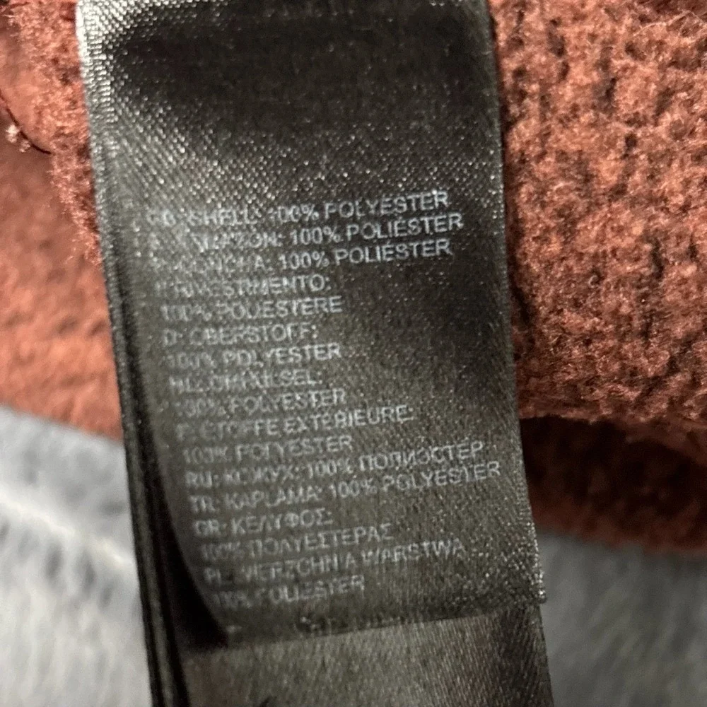 The North Face Gordon Lyons Mens Small Rust Brown Heather Quarter Zip Fleece